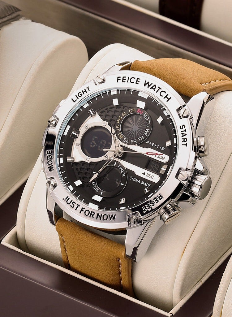 FEICE Men's Sport Watch, Analog-Digital Quartz Chronograph, Waterproof, Multifunction with Luminous Display – FK036 - Image 1